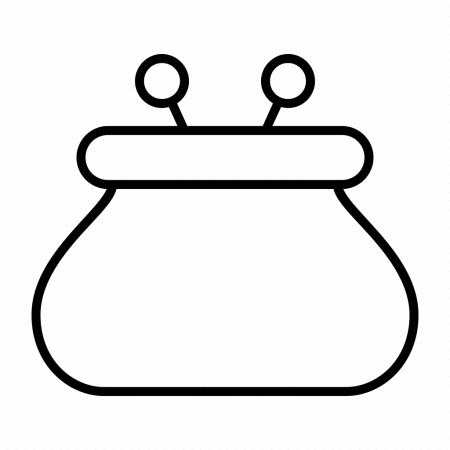 Раскраска кошелек для детей