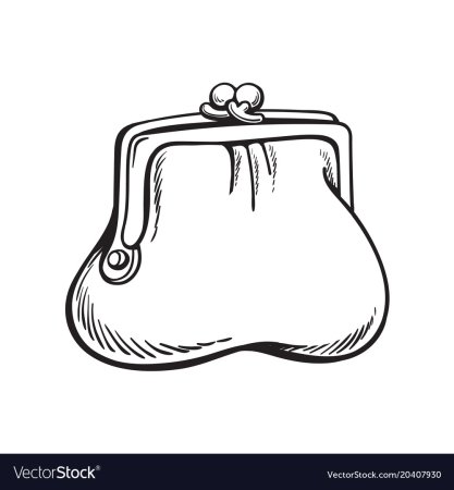 Раскраска кошелек для детей