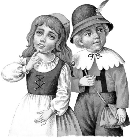 Гретель рисунок братья Гримм