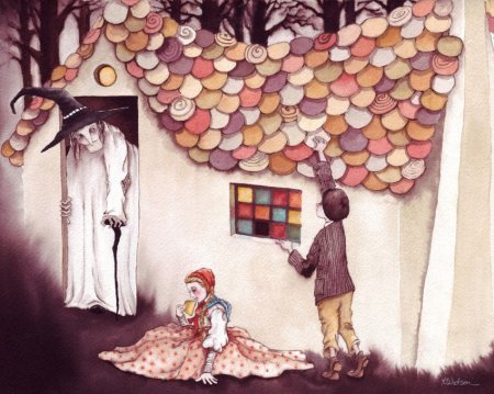 Гензель и Гретель иллюстрации к сказке из книг