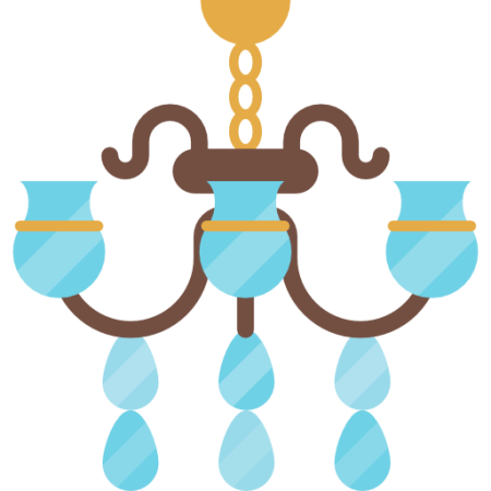 Люстра для детей на прозрачном фоне