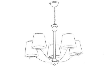 Люстра карандашом