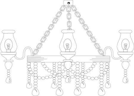 Нарисовать люстру