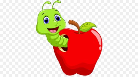 Яблочко с червячком