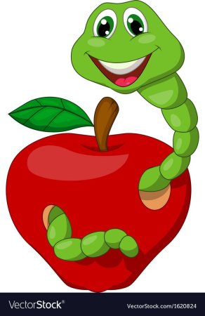 Яблоко с червяком