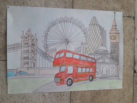 Достопримечательности Англии Биг Бен рисунок