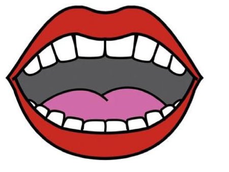 Рот на прозрачном фоне