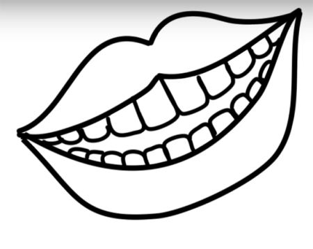 Рот раскраска
