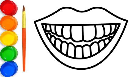 Большие зубы рисунок