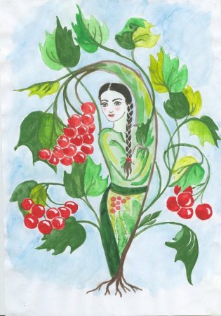 Рисунок на тему Калина
