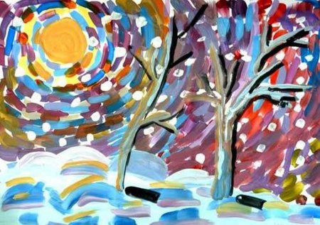 Рисование мазками для детей