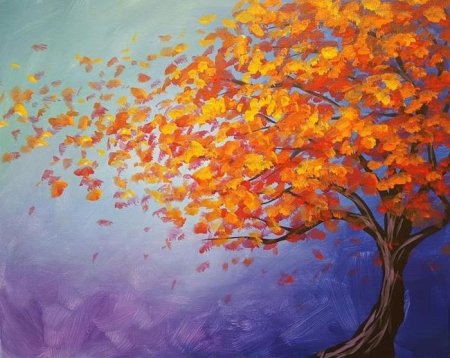 Море мазками гуашью для детей