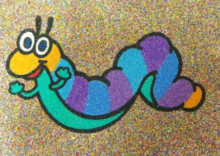 Рисование цветным песком для детей