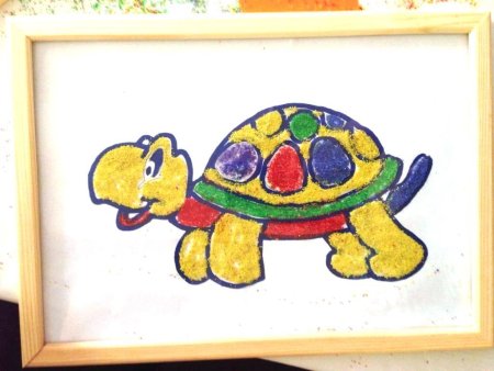 Рисование цветным песком для детей