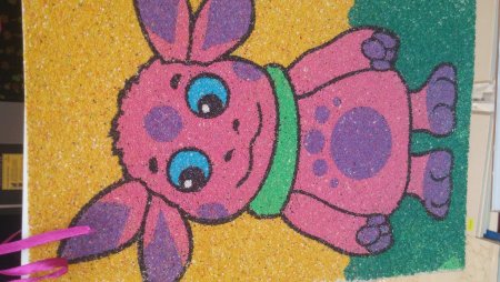 Рисование цветным песком