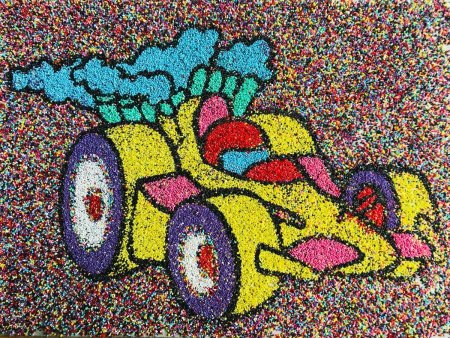 Аппликация из цветного песка