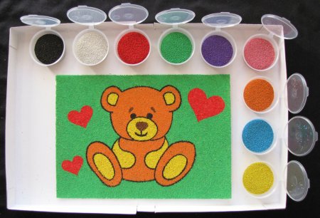 Аппликация цветным песком