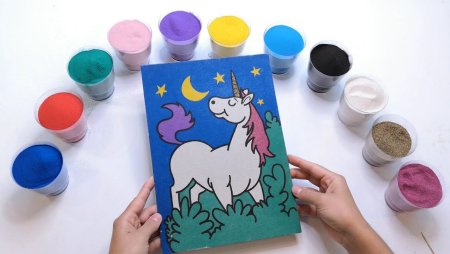 Аппликация цветным песком