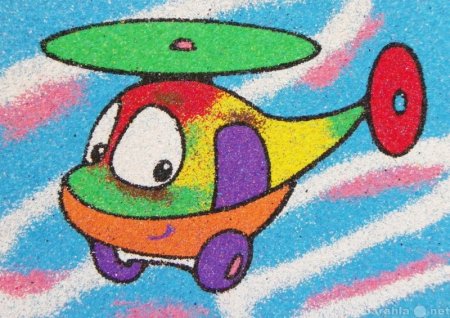 Рисование цветным песком