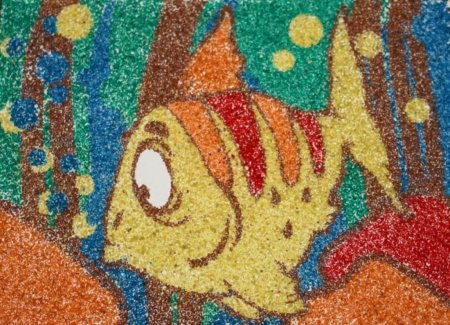 Рисование цветным песком