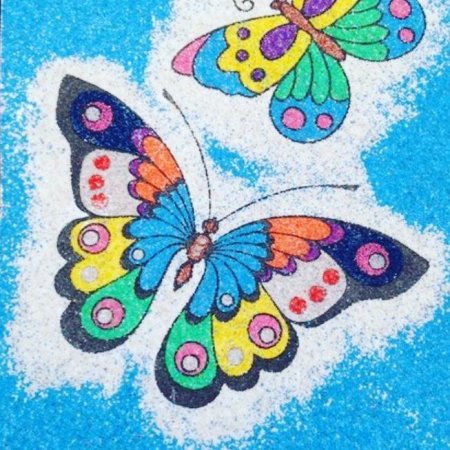 Рисование цветным песком