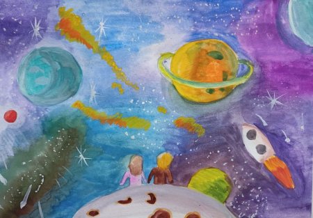 Галактика рисунок для детей