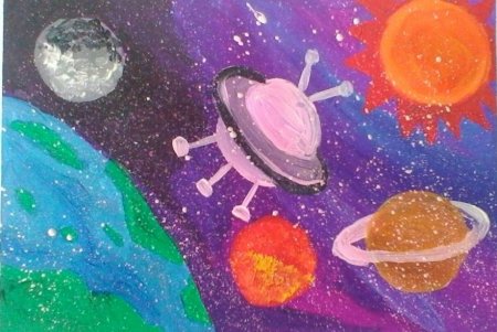 Галактика рисунок карандашом