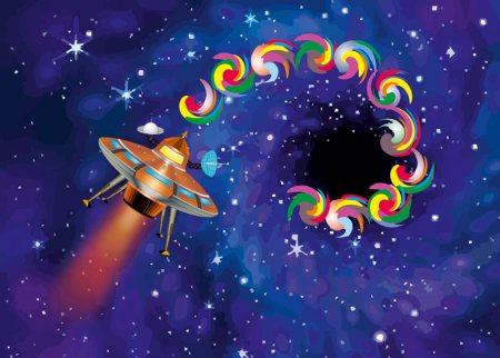 Открытка космос для детей