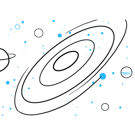 Галактика легкие рисунки