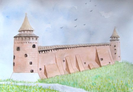 Рисунок Маринкиной башни Коломна