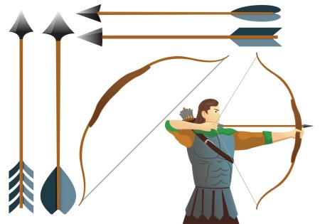 Лук для стрельбы вектор