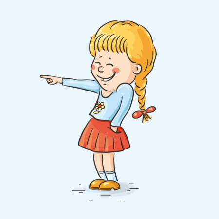 Мультяшный мальчик смеется