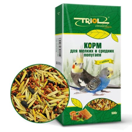 Корм для средних попугаев 500г Триол