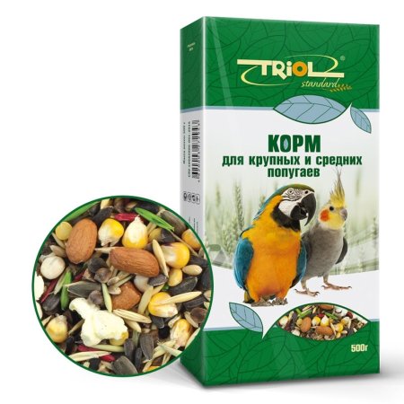 Корм Triol для попугаев 500г