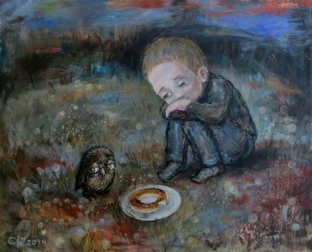 Грустная девочка рисунок