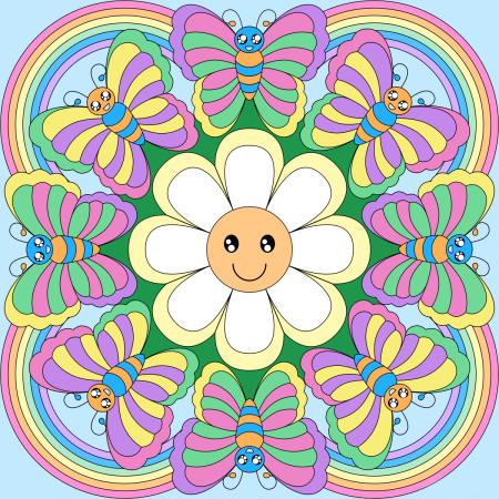 Мандала цветная детская