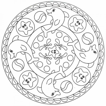 Мандала для раскрашивания для детей