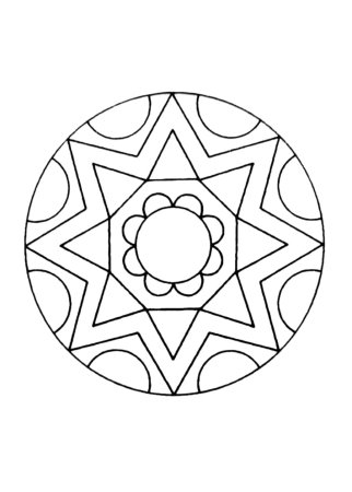 Мандала для раскрашивания для детей