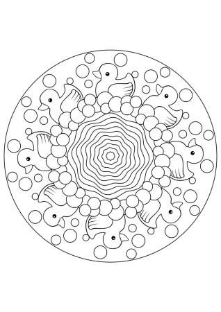 Мандала для раскрашивания для детей
