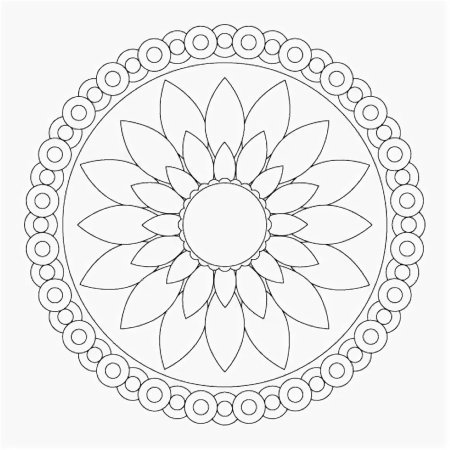 Раскраска Мандала для детей