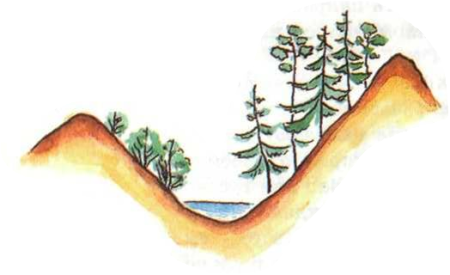 Овраг рисунок