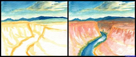 Гранд каньон рисунок