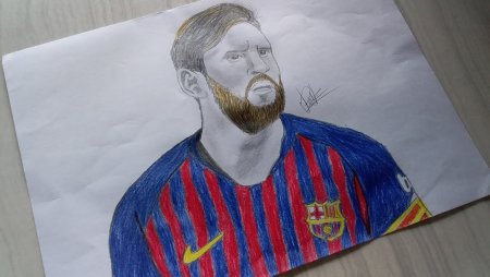 Рисунок Месси для детей