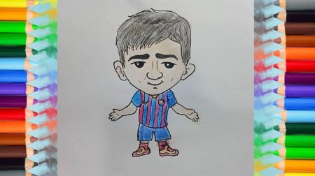 Рисунок Месси легкий для детей