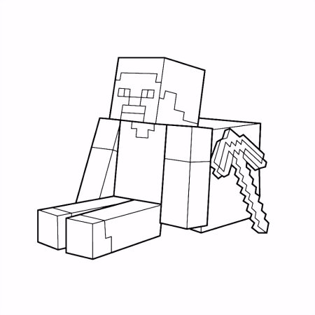 Раскраска лего майнкрафт КРИПЕР
