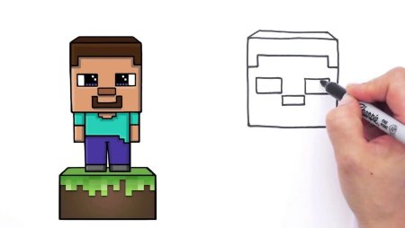 Стива из МАЙНКРАФТА цветной