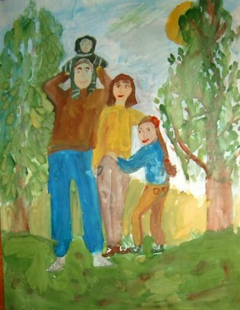 Рисунки детей на тему моя семья