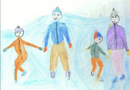 Моя спортивная семья рисунки