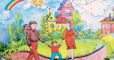 Детские рисунки семьи