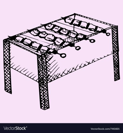 Нарисовать мангал для шашлыка